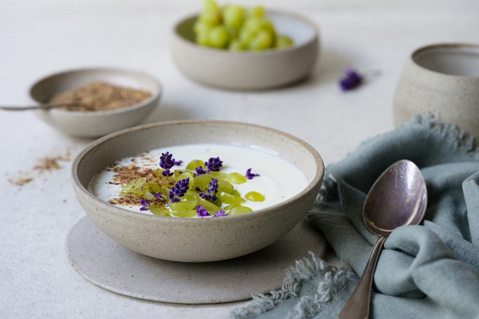 Budwig Creme mit Trauben und Dr. Budwig Linufit