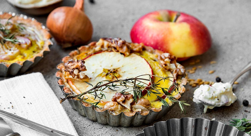 Warme Quiche mit scharfem Budwig Orangen-Dip