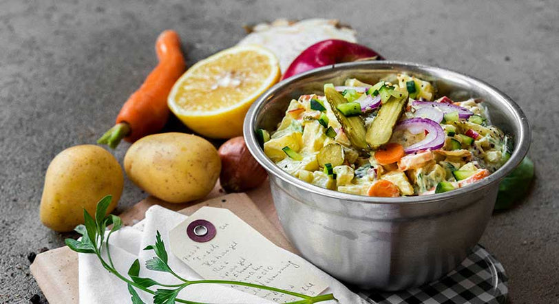 Winterlicher Kartoffelsalat mit Budwig Mayonnaise